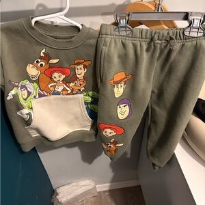 Disney Toy Story Kids Matching Set - Green and Cream